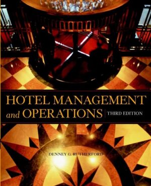 Hotel Management and Operations Third Edition book cover showing comprehensive guide to hotel departments, case studies, and industry management strategies