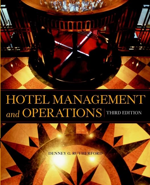 Hotel Management and Operations Third Edition book cover showing comprehensive guide to hotel departments, case studies, and industry management strategies