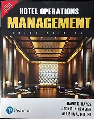 Hotel Operations Management 3rd Edition by Ninemeier and Hayes - Pearson textbook cover for hospitality management students and professionals