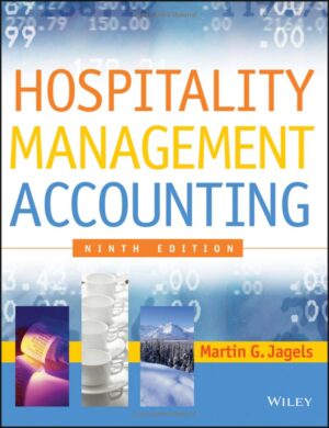 Hospitality Management Accounting 9th Edition textbook cover showing comprehensive guide to financial management and accounting systems